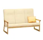 BE - 3 trojkřeslo, koženka ROXA 0.02 - koženka smetanová